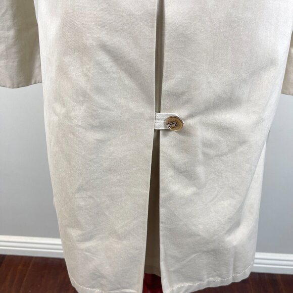 Gryphon Light Khaki Trench Coat Size Small - Picture 10 of 14